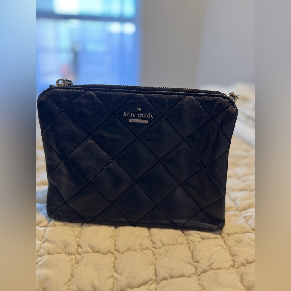 KATE SPADE Quilted Black Leather Crossbody Bag - Picture 4 of 11